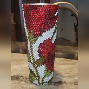 Glass Rhinestone tumbler